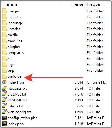 Website root folder