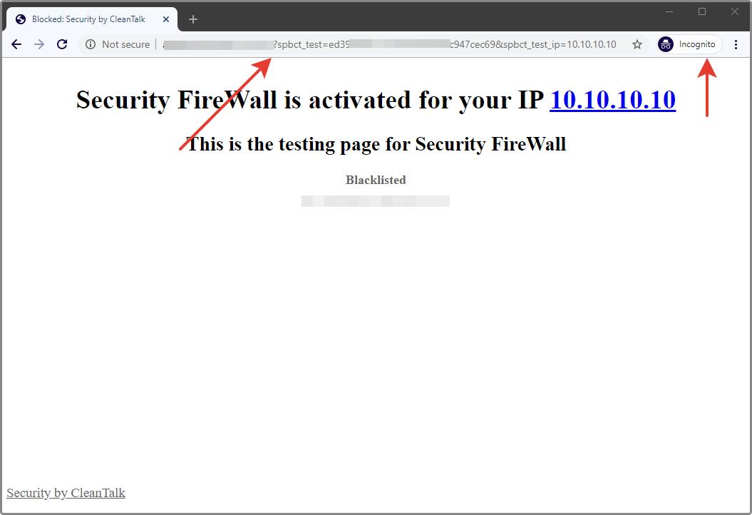 Security Firewall block page