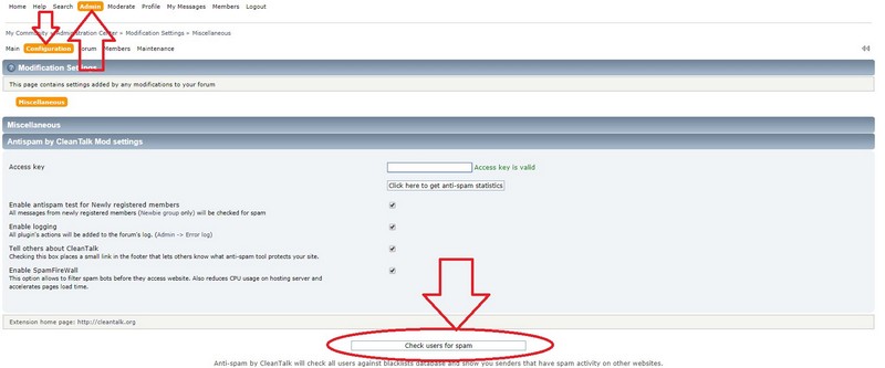 SMF spam users check