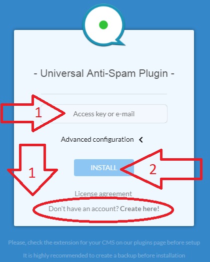 Установка Uni Anti-Spam