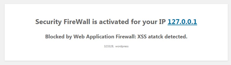 Security XSS block